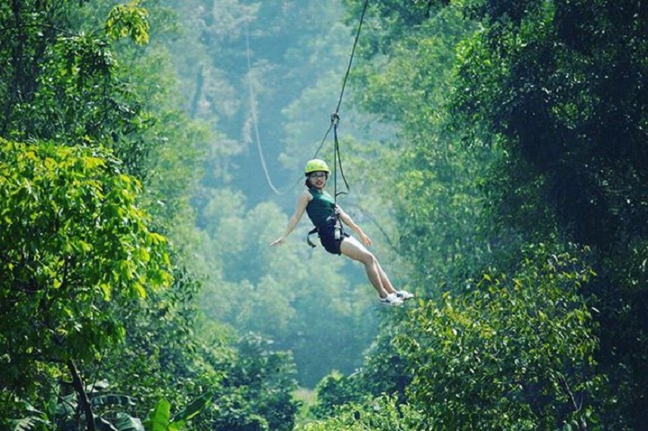 địa điểm trượt zipline