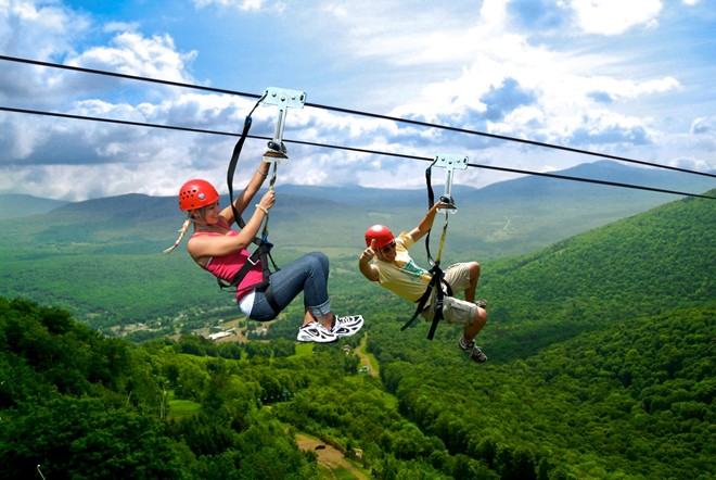 địa điểm trượt zipline